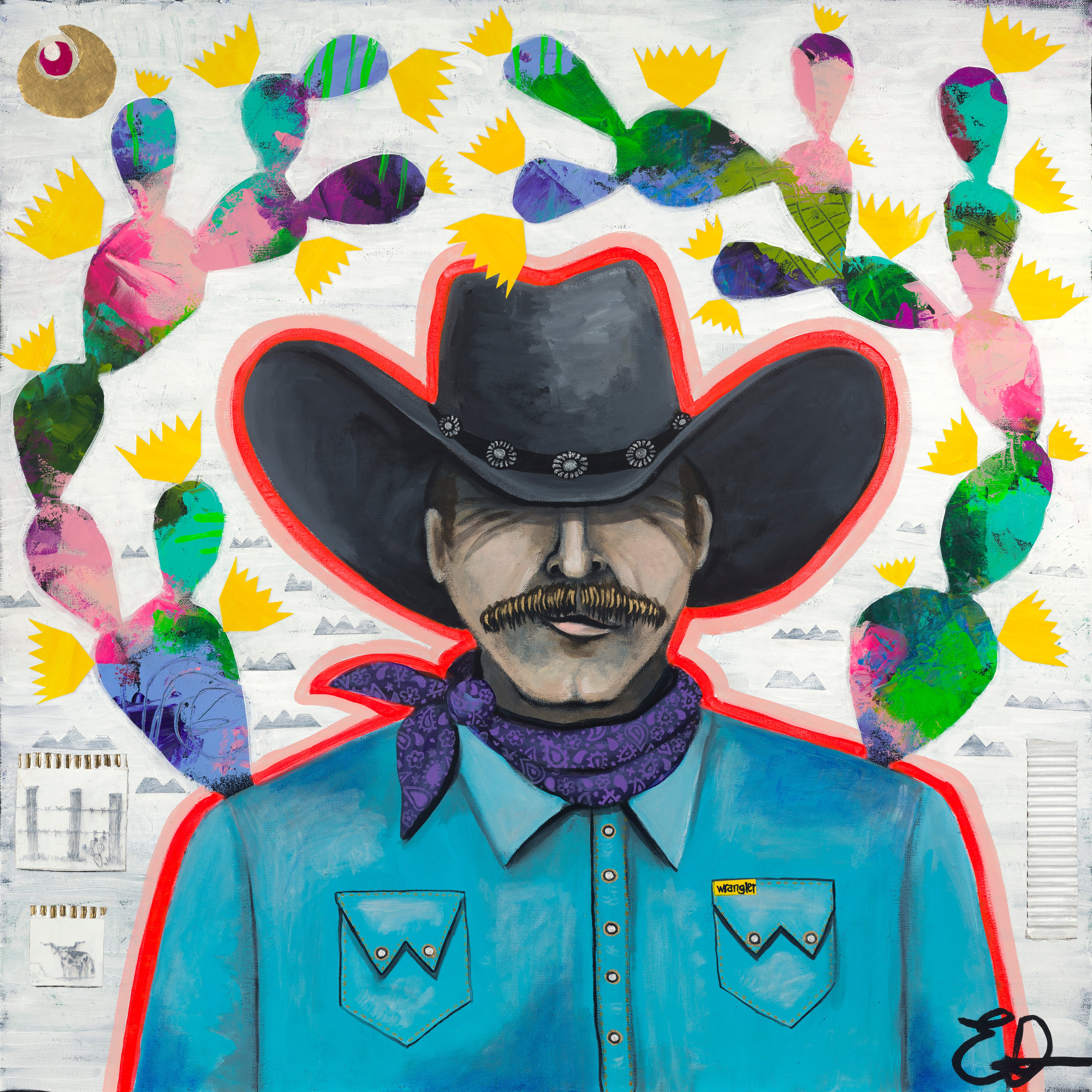 "Texas Fence Post" Print on Paper