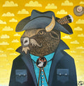 "Buffalo Bolo III" Mixed Media on Canvas
