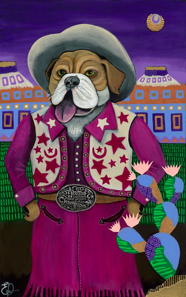 "Bulldogging Winnie" Print on Paper