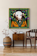 "Bull in Bloom" Print on Canvas