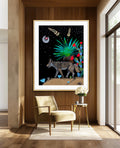 "Cactus Coyote" Print on Canvas