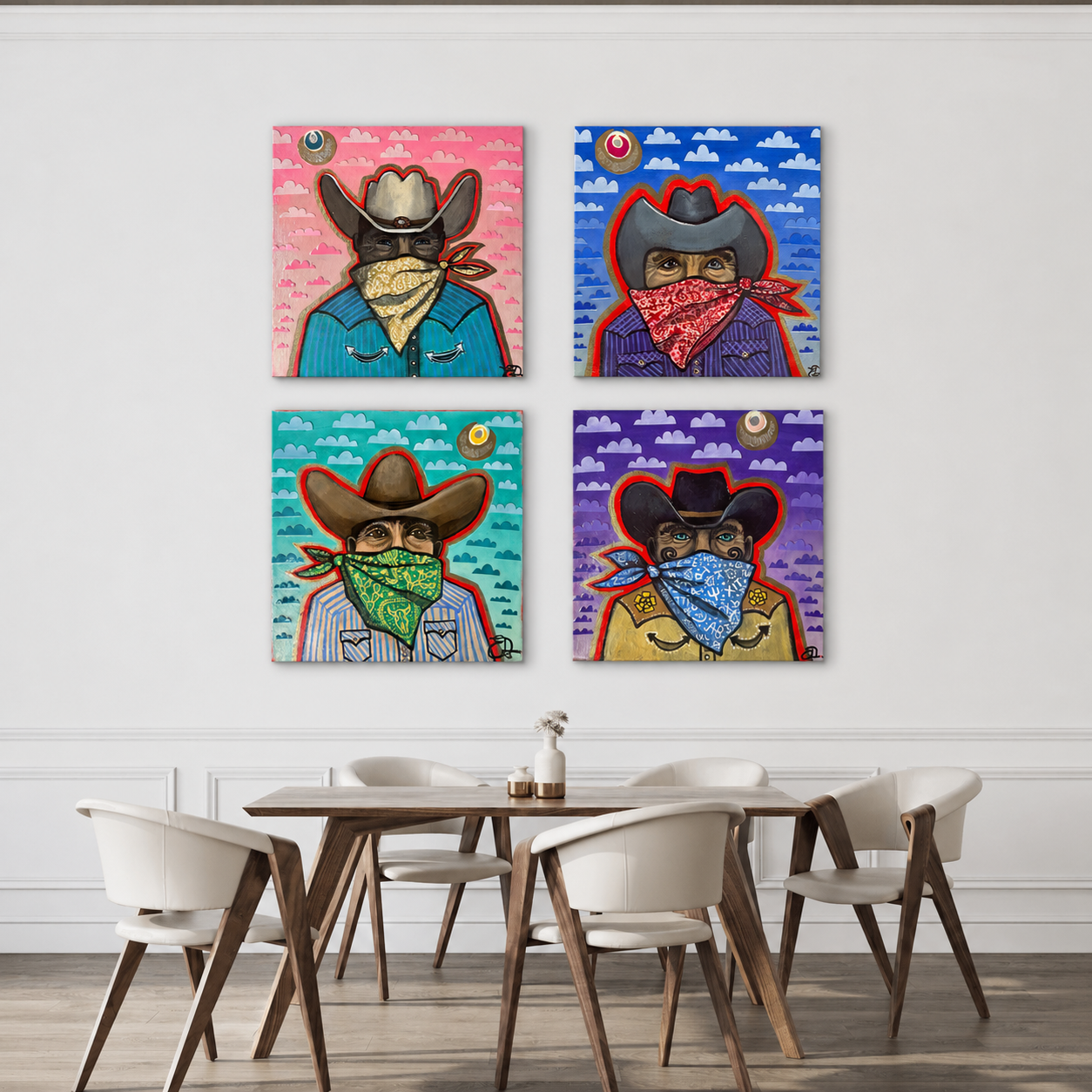 "Cowboy Bandit" Full Set Print on Canvas