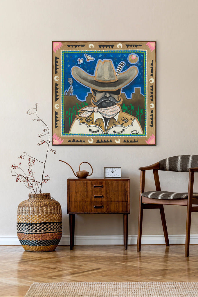 "Cosmic Cowboy" Print on Canvas