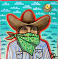 "Cowboy Bandit III" Mixed Media on Canvas
