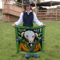 Fringe "Bull in Bloom" Scarf "Large and Tall"