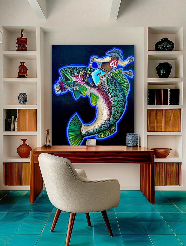 "Gone Fishing" Print on Canvas