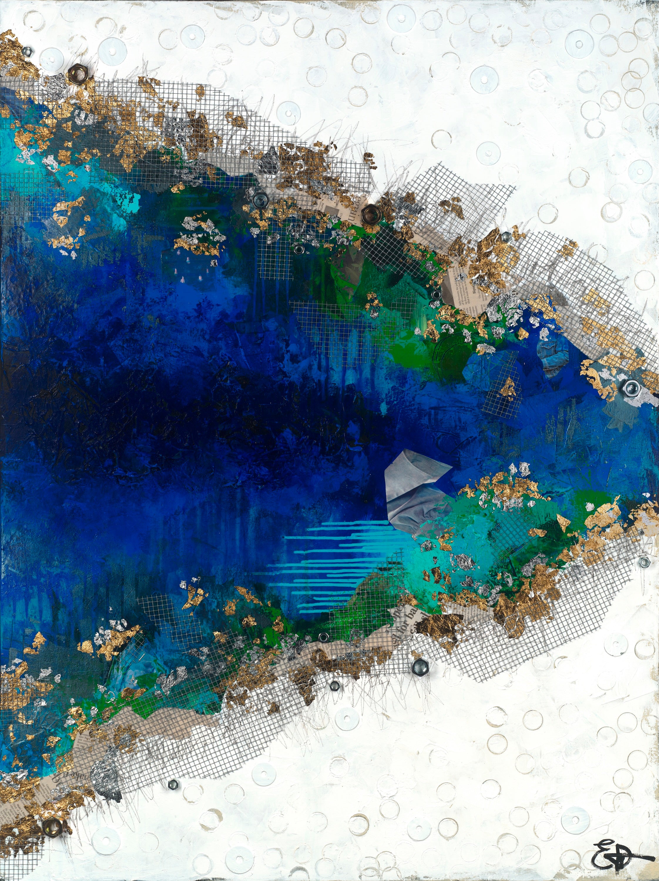 "Into the Sea Triptych" Print on Canvas