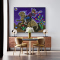 "Leaping Lizard" Print on Canvas