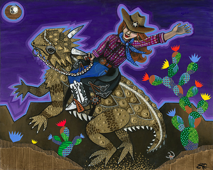 "Leaping Lizard" Print on Paper