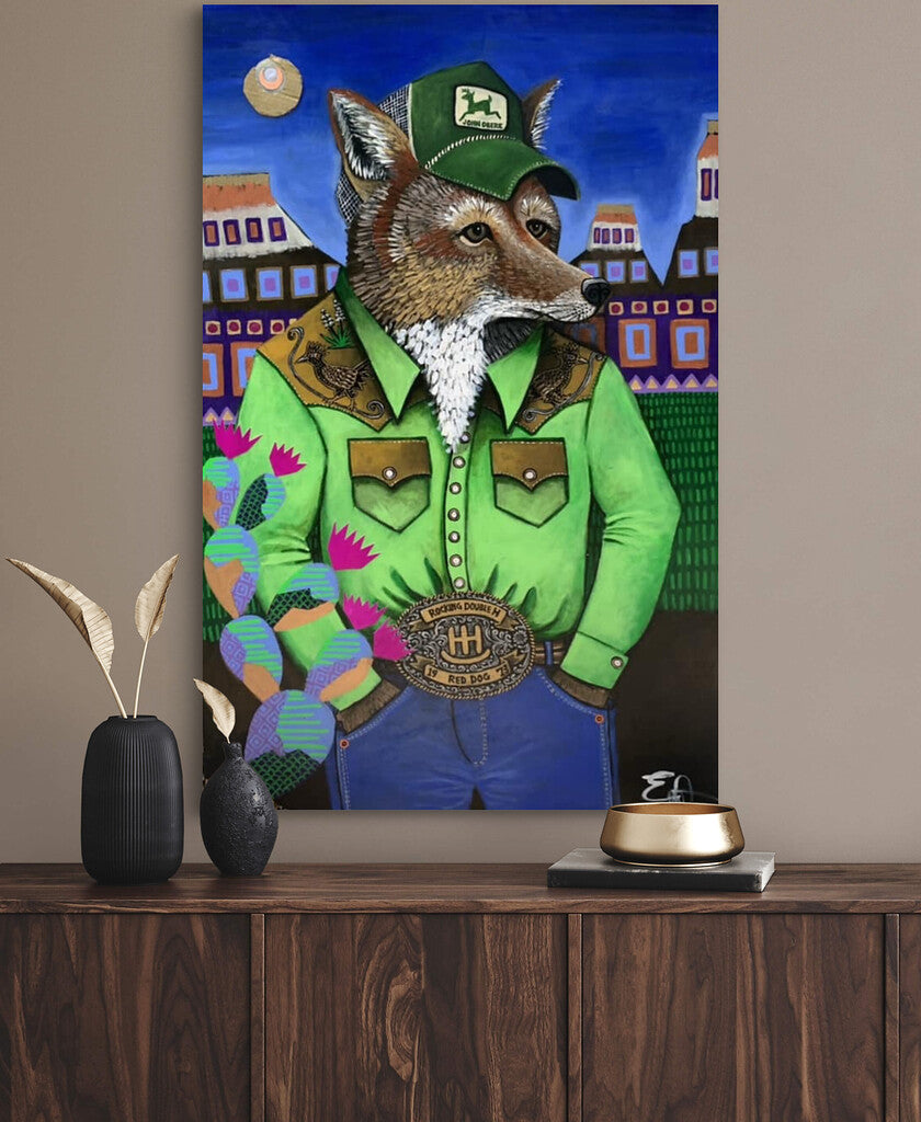 "Red Dog" Print on Canvas