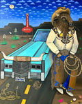 "Snake Charmer" Mixed Media on Canvas
