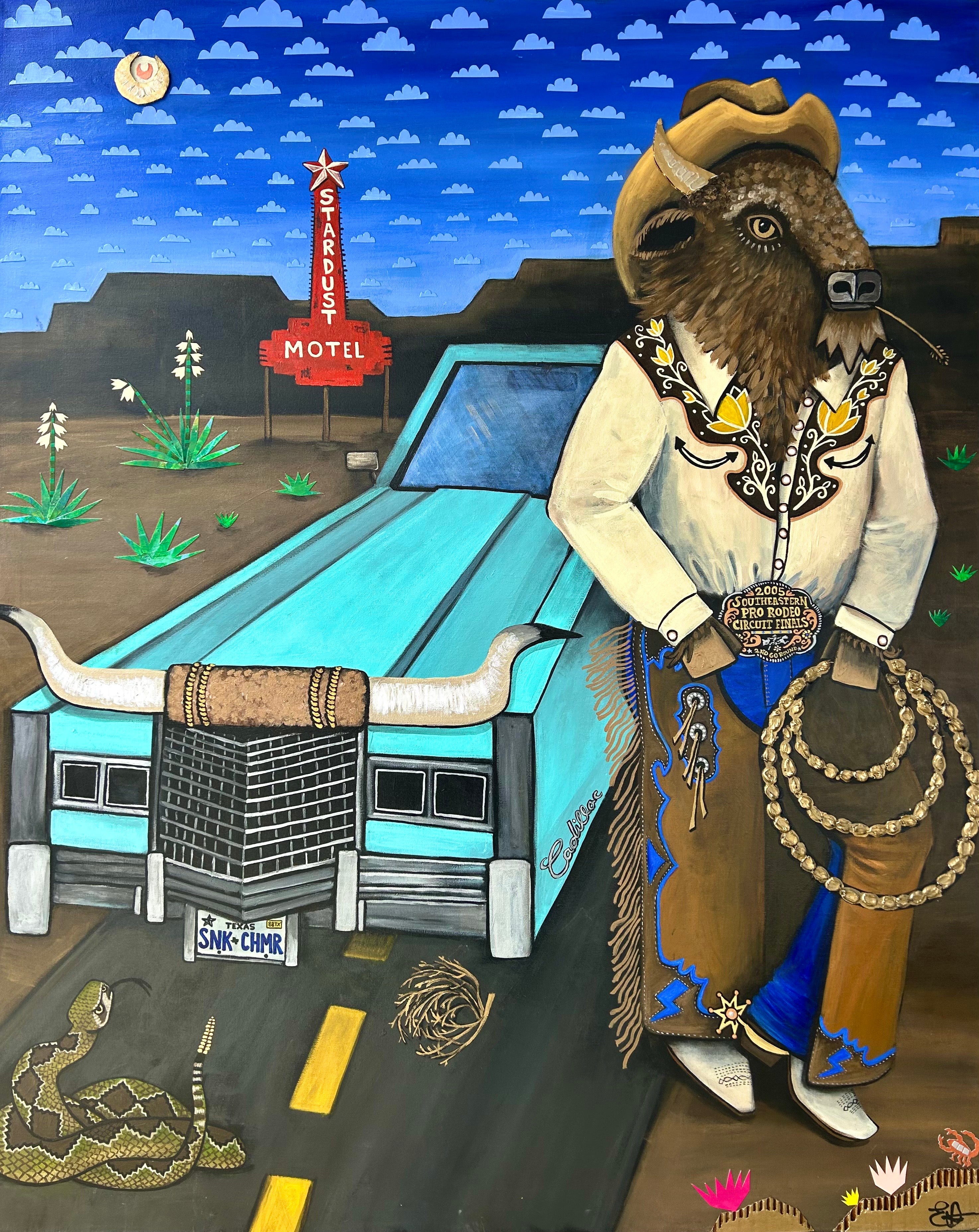 "Snake Charmer" Mixed Media on Canvas