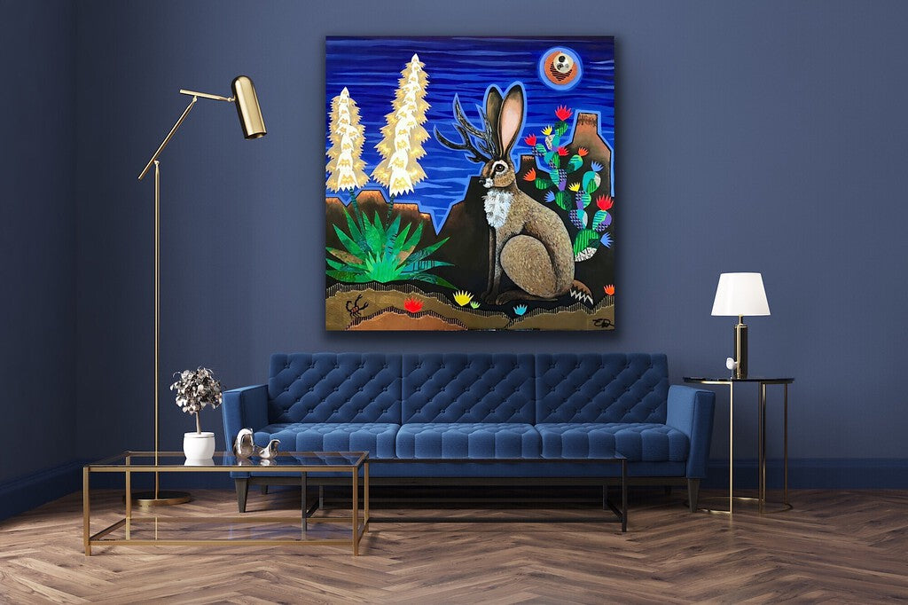 "Song of the Jackalope" Print on Canvas
