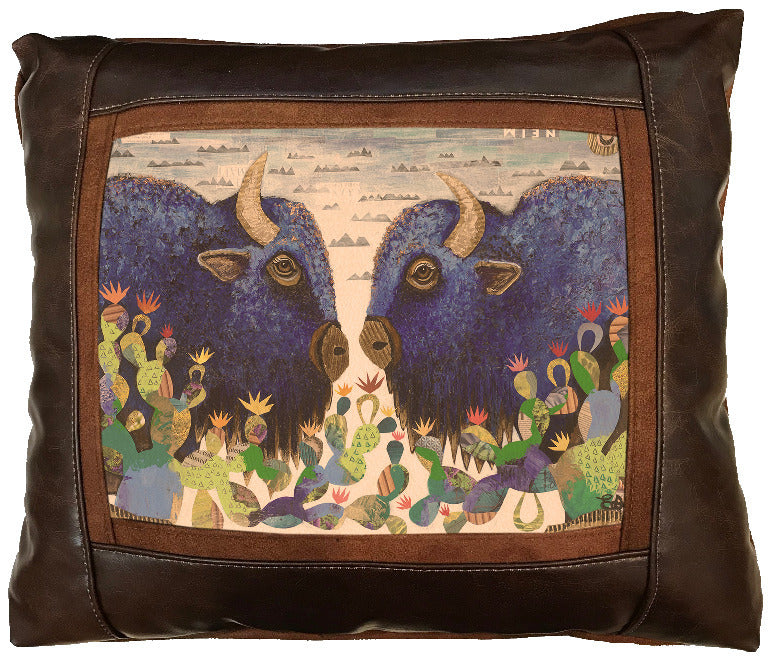 The "Two Tatankas" Pillow ‐ 15 x 17