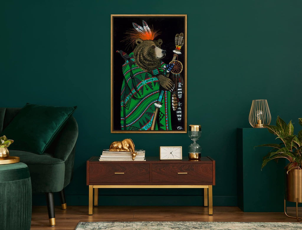 "Tribal Council: Bear" Print on Canvas