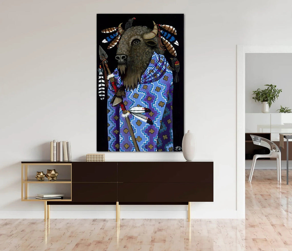 "Tribal Council: Bison" Print on Canvas