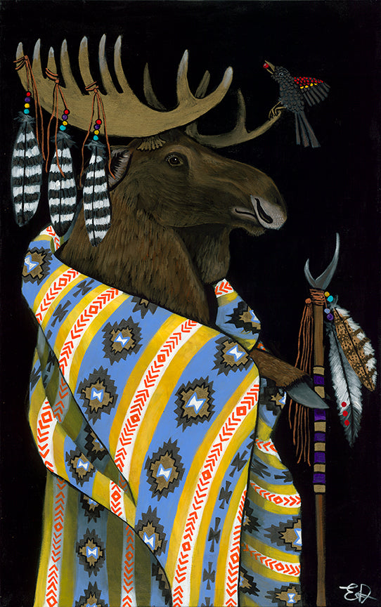 "Tribal Council: Moose" Print on Paper