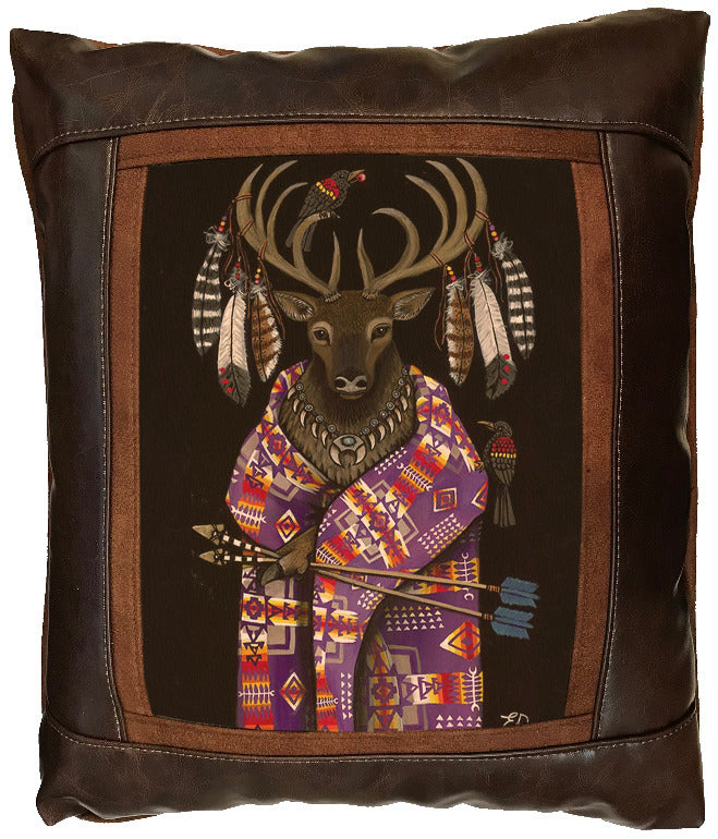 "Tribal Council Pillow: Elk" ‐ 17 x 15