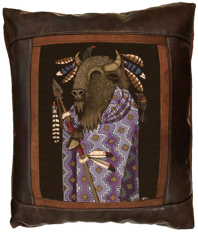 "Tribal Council Pillow: Tatanka" ‐ 17 x 15