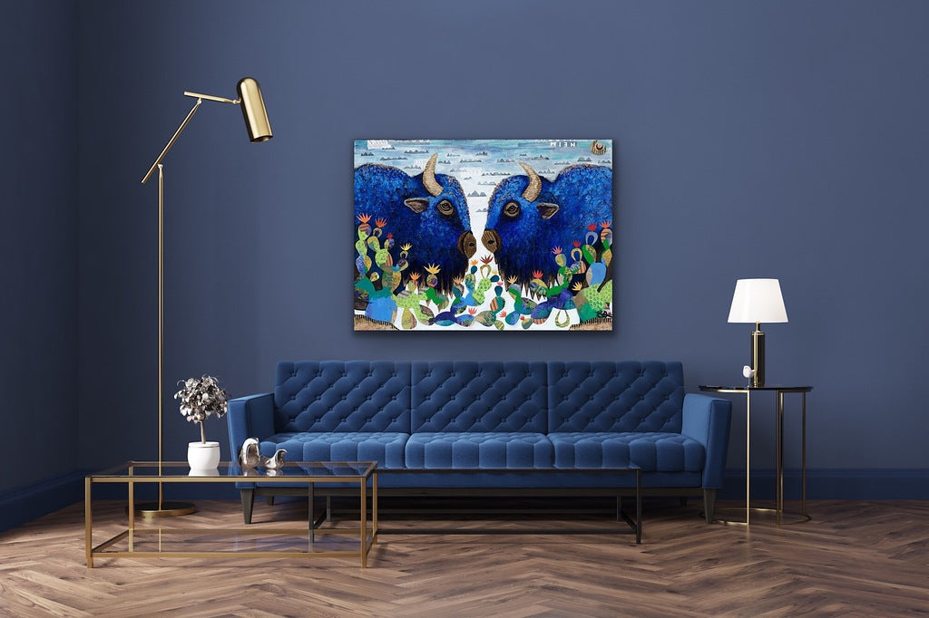 "Two Tatankas" Print on Canvas
