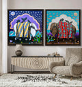 "Walking on a Dream" and "Home on the Range" Canvas Print Pair