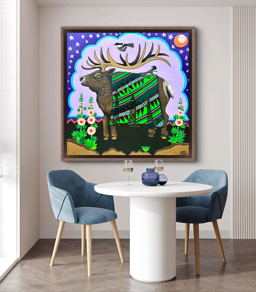 "Wapiti Ebony" Print on Canvas