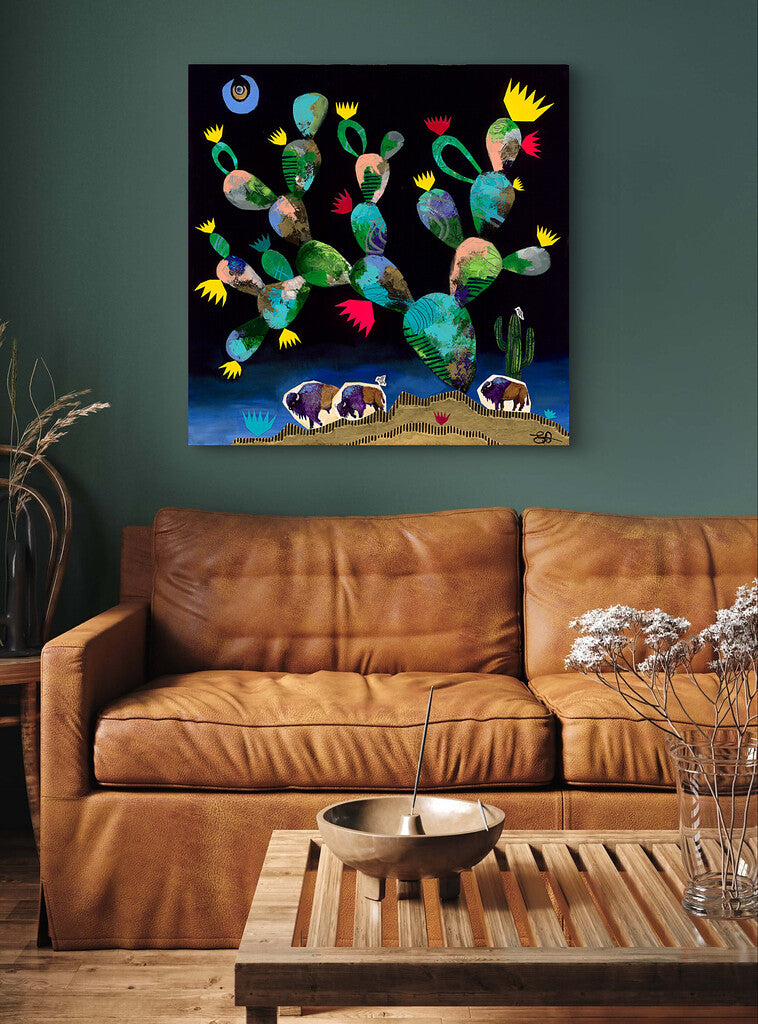 "Where the Buffalo Roam" Print on Canvas