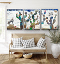 "White Noise Triptych" Print on Canvas
