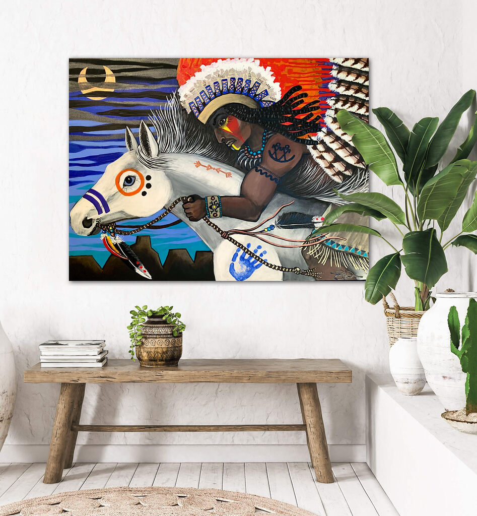 "Wisdom Warrior" Print on Canvas