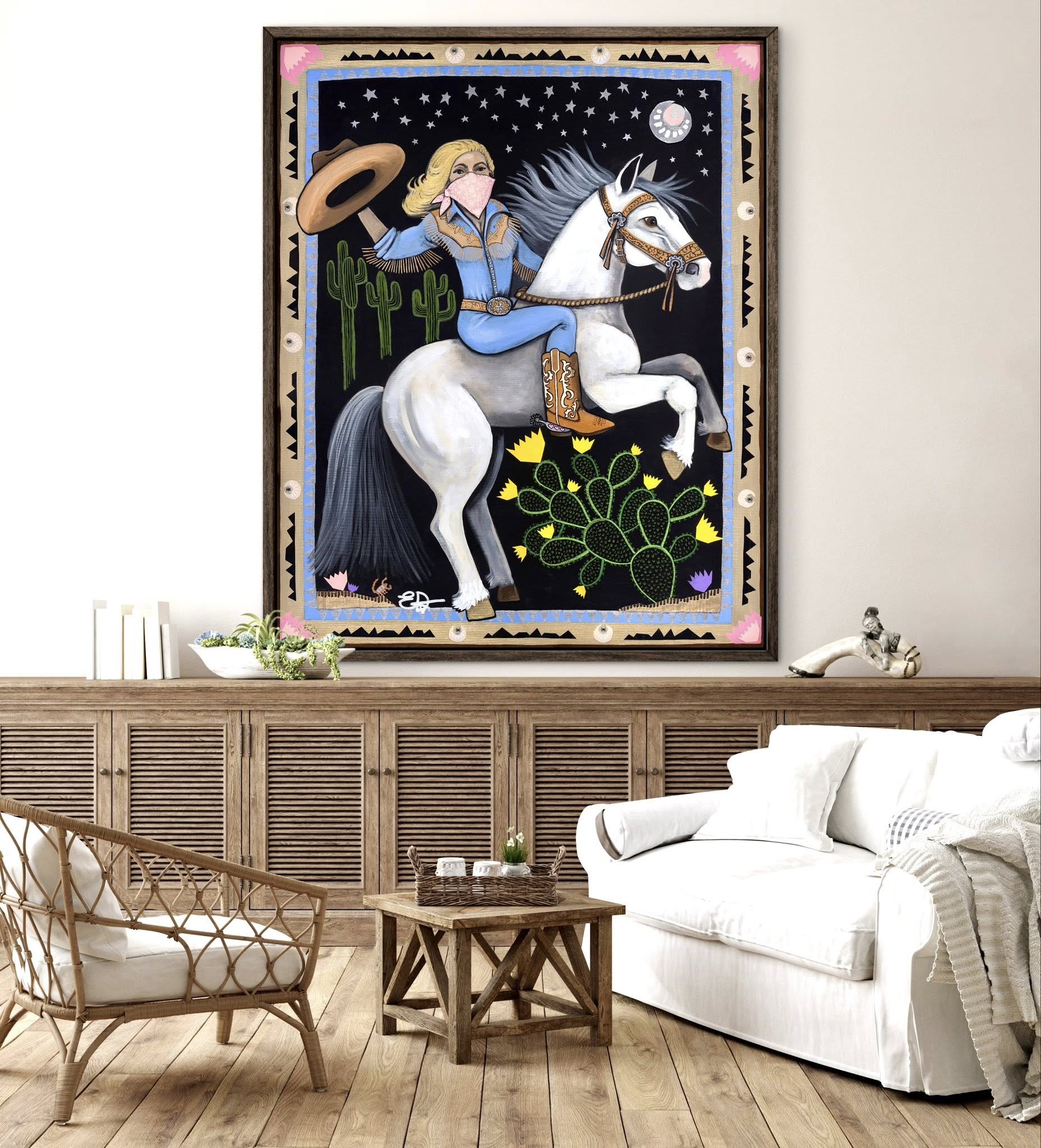 "Hold Your Horses" Print on Canvas